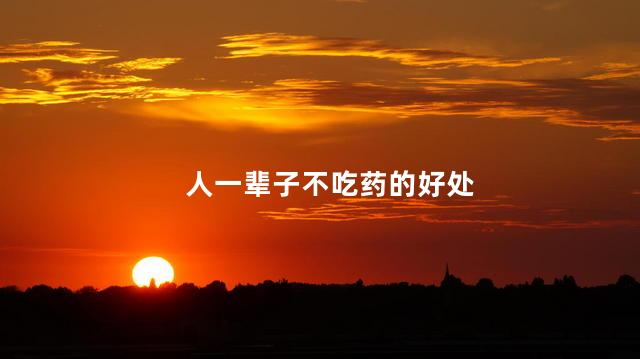人一辈子不吃药的好处